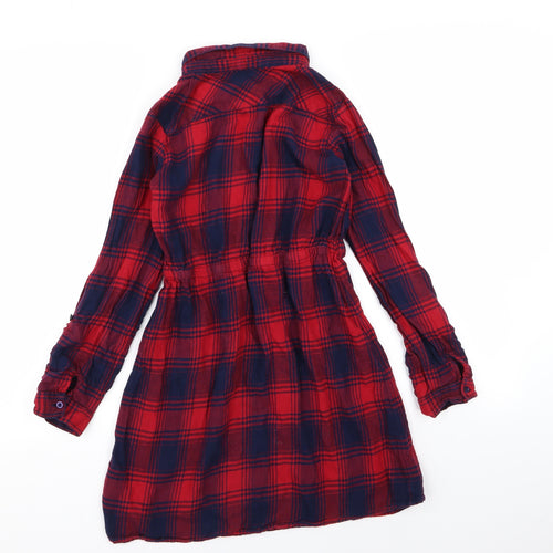 Crafted Girls Red Check  Fit & Flare  Size 11-12 Years