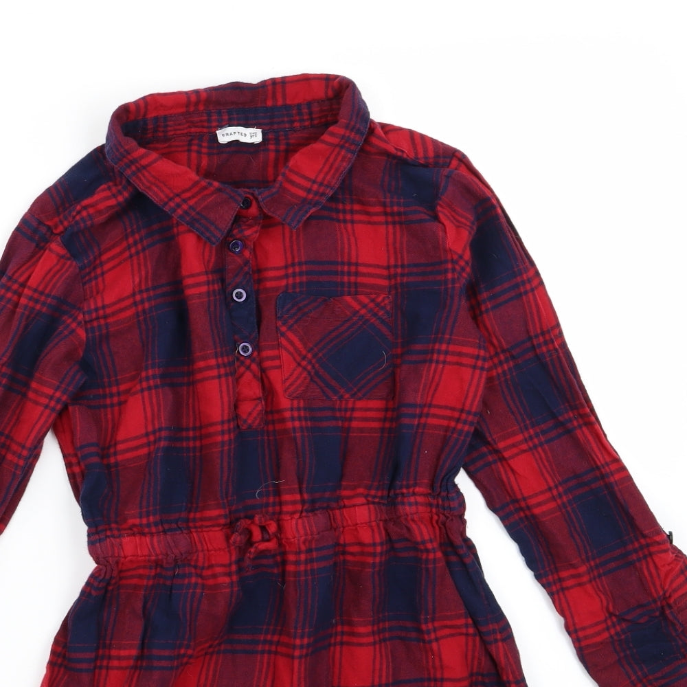 Crafted Girls Red Check  Fit & Flare  Size 11-12 Years
