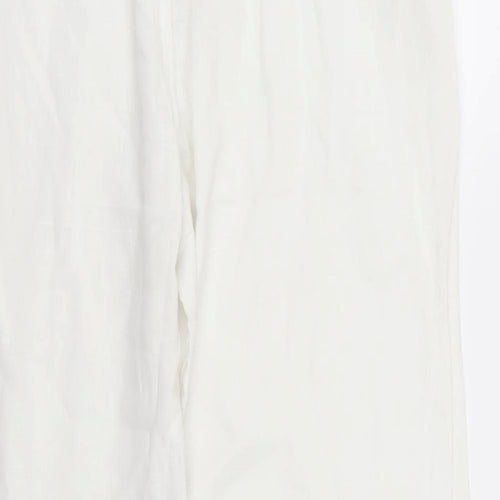 oasis  Womens White   Trousers  Size L L29 in