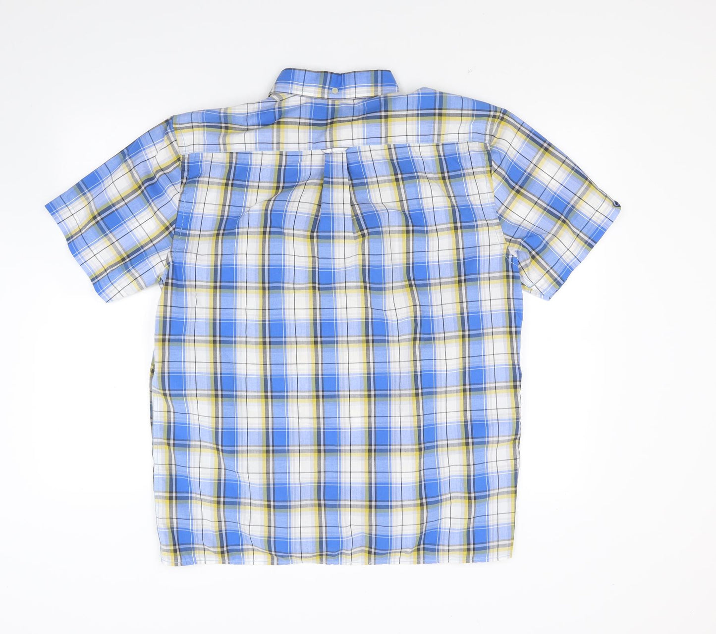 Ben Sherman Mens Blue Check   Button-Up Size L