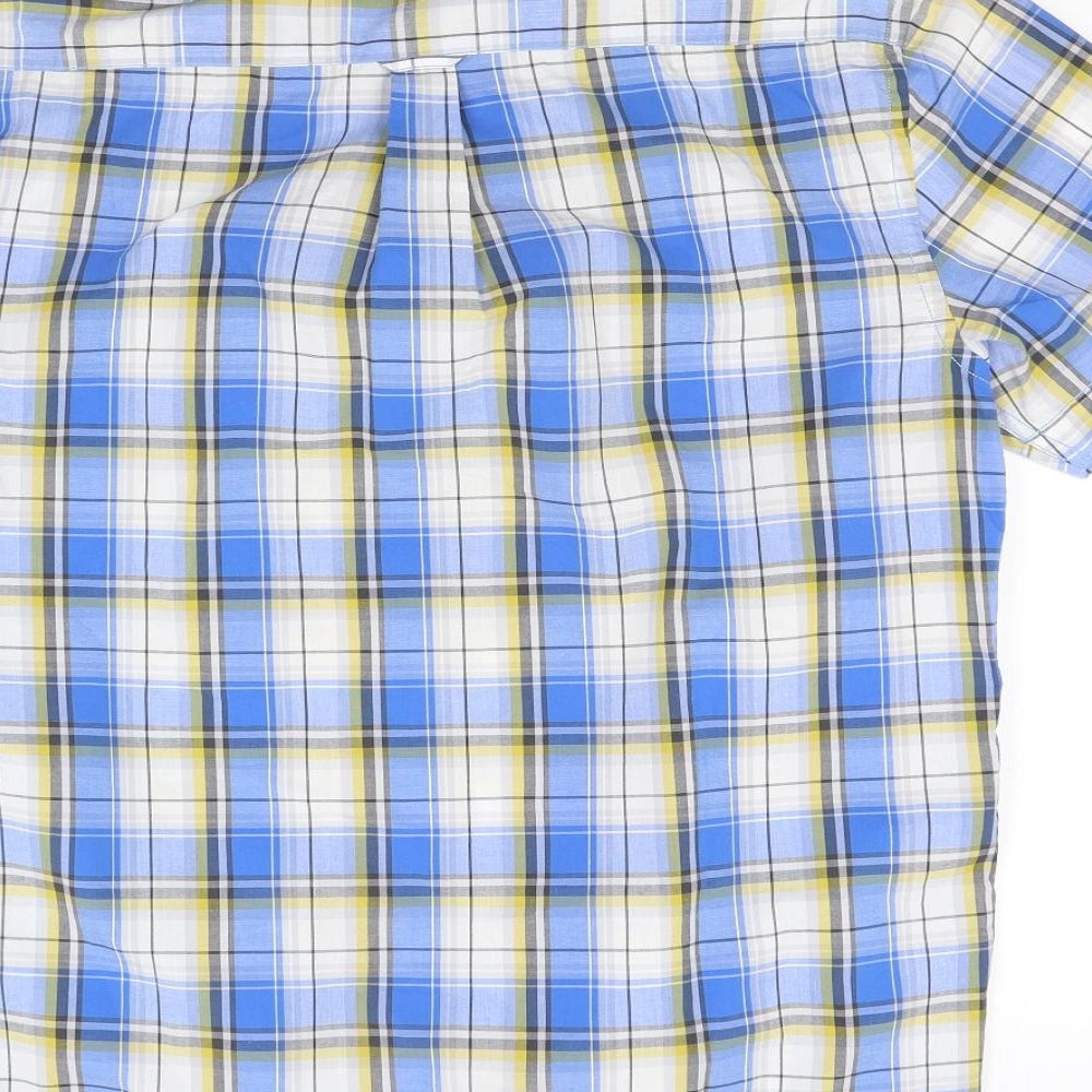 Ben Sherman Mens Blue Check   Button-Up Size L