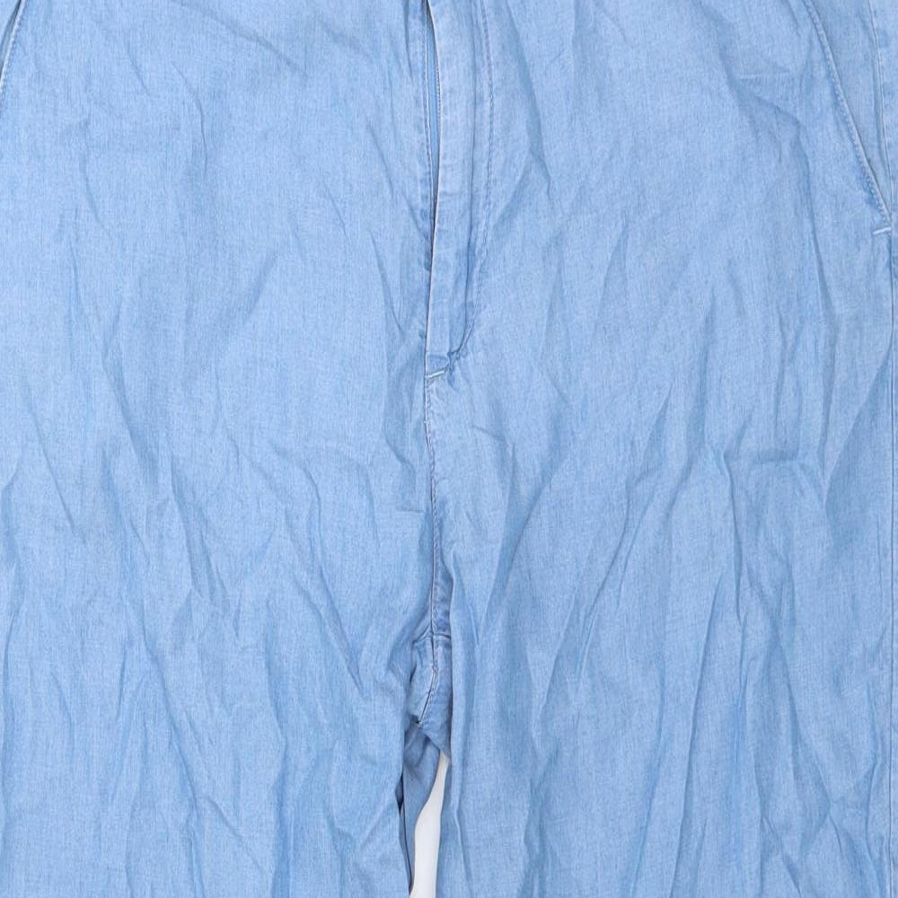 H&M Womens Blue   Capri Trousers Size 10 L22 in