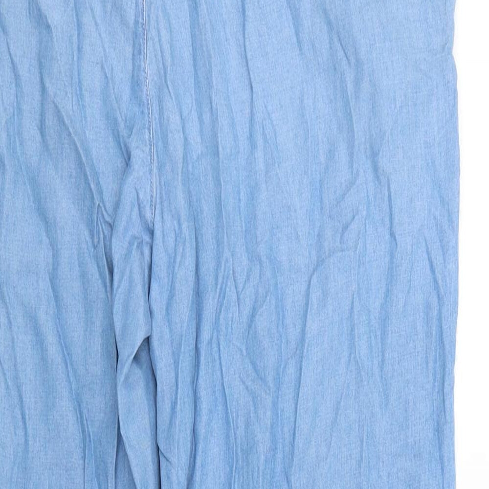 H&M Womens Blue   Capri Trousers Size 10 L22 in