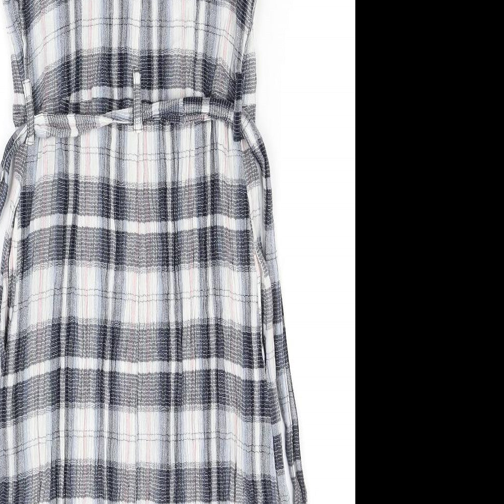 TU Womens Grey Check  Shirt Dress  Size 8