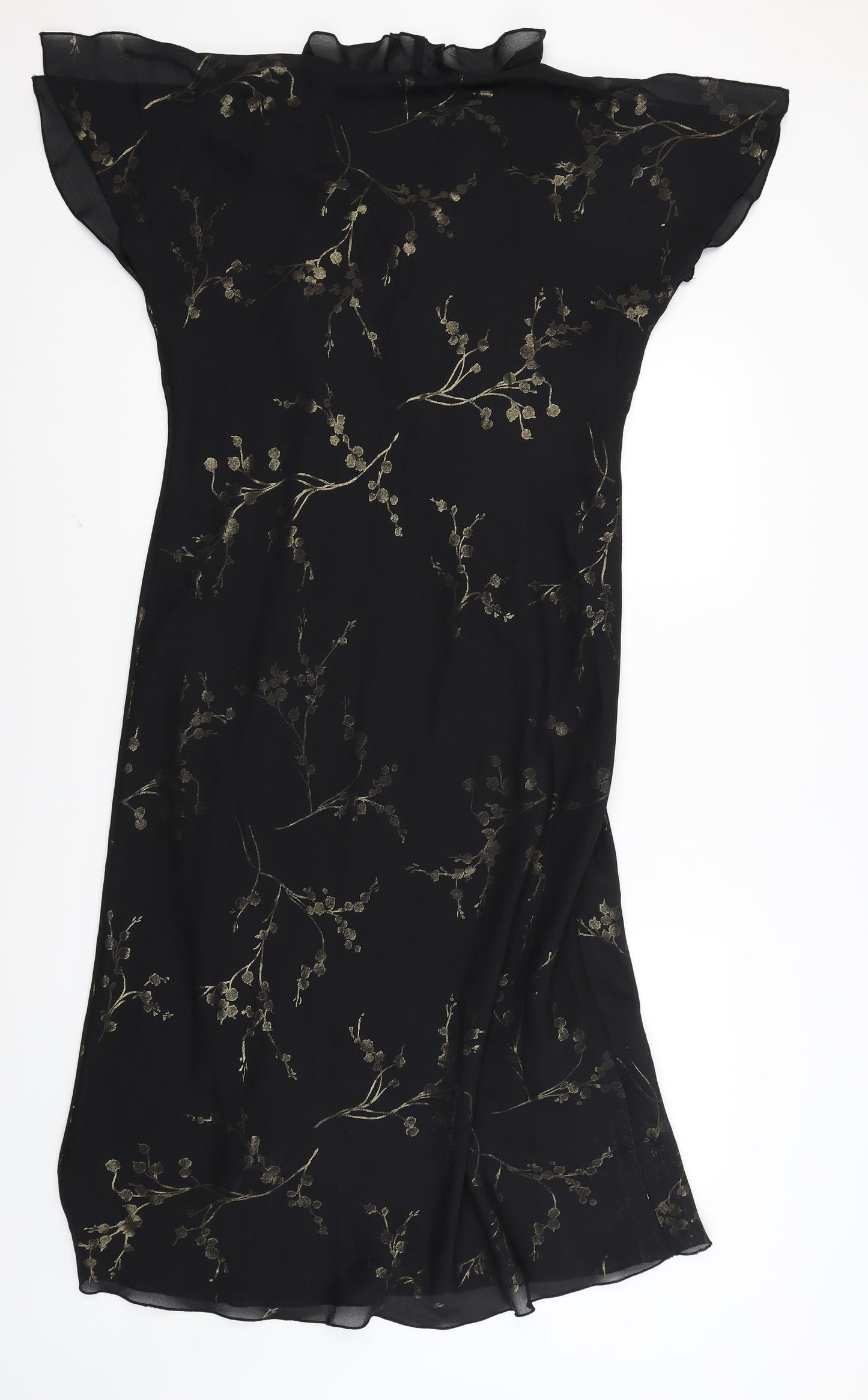 Bonmarché Womens Black Floral  A-Line  Size 14