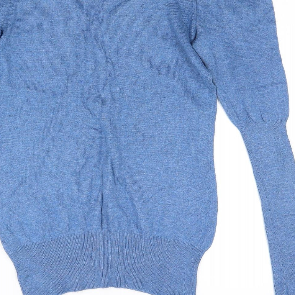 Dorothy Perkins Womens Blue  Knit Henley Jumper Size 14
