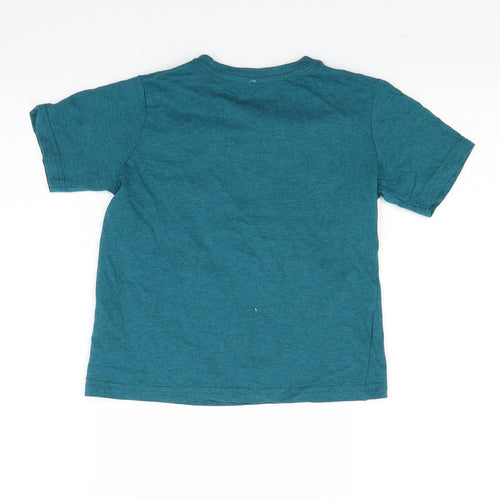 Matalan Boys Green   Basic T-Shirt Size 5-6 Years  - monkey