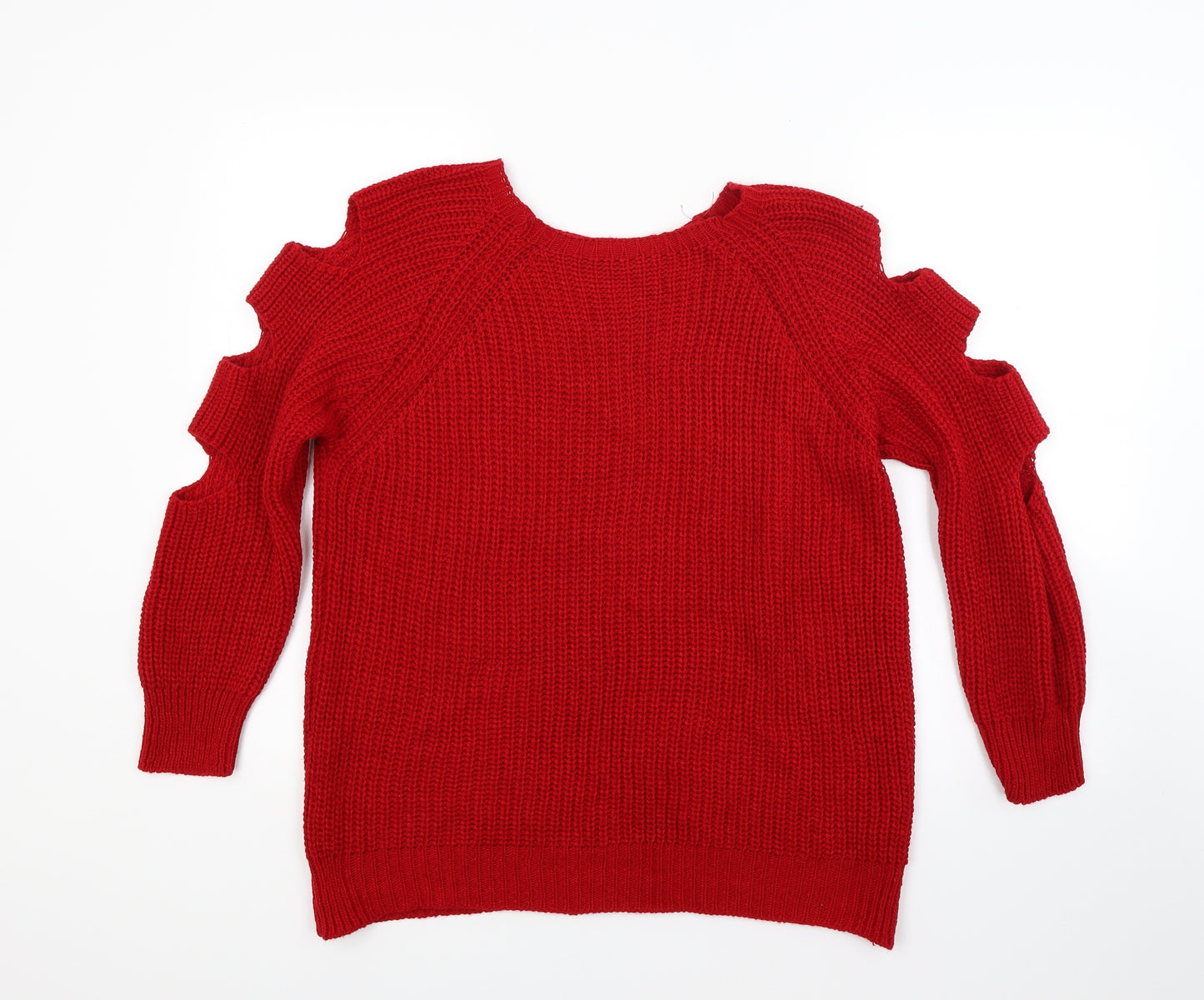 Preworn Womens Red  Knit Pullover Jumper Size M  - Made in Italy