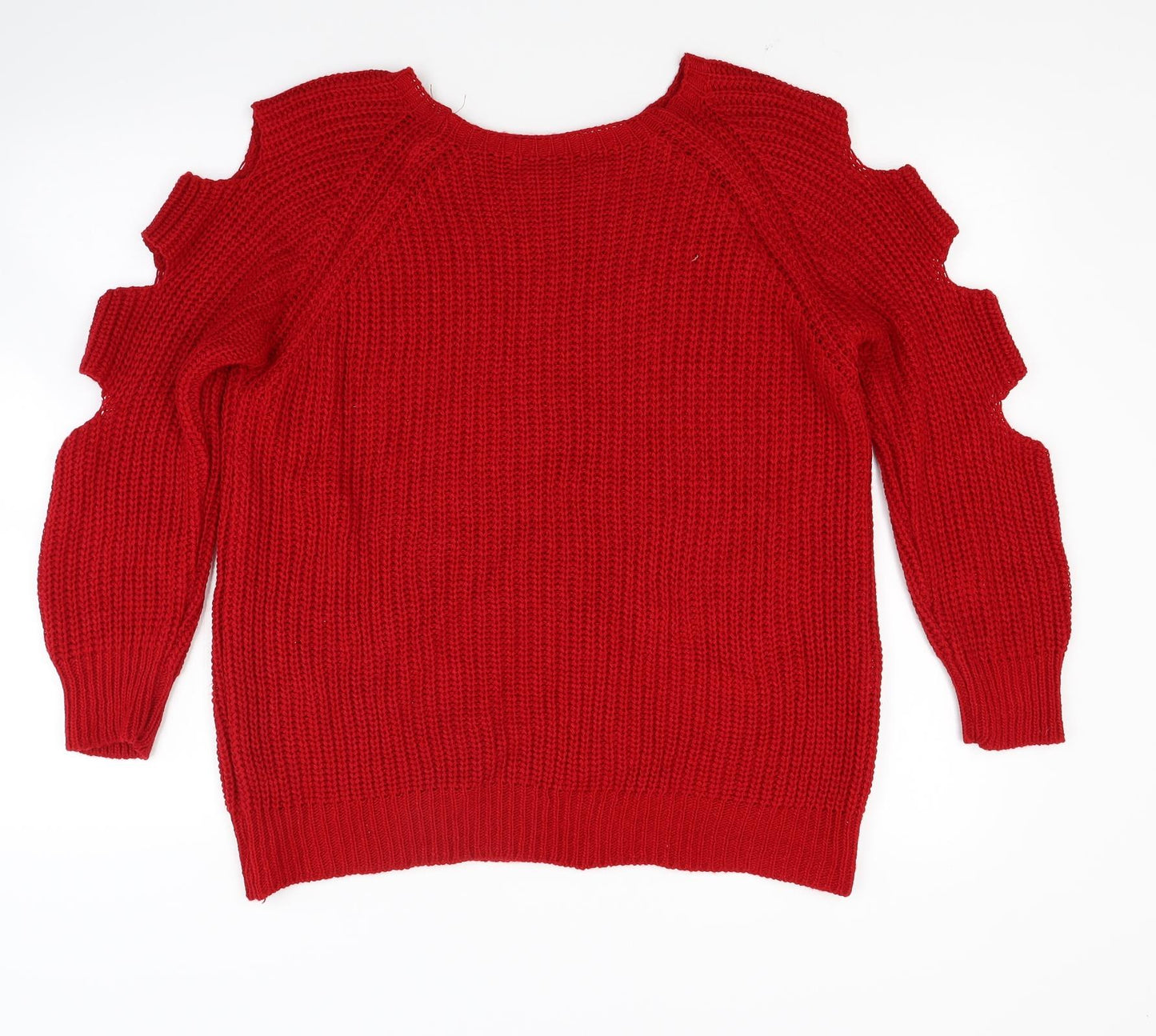 Preworn Womens Red  Knit Pullover Jumper Size M  - Made in Italy