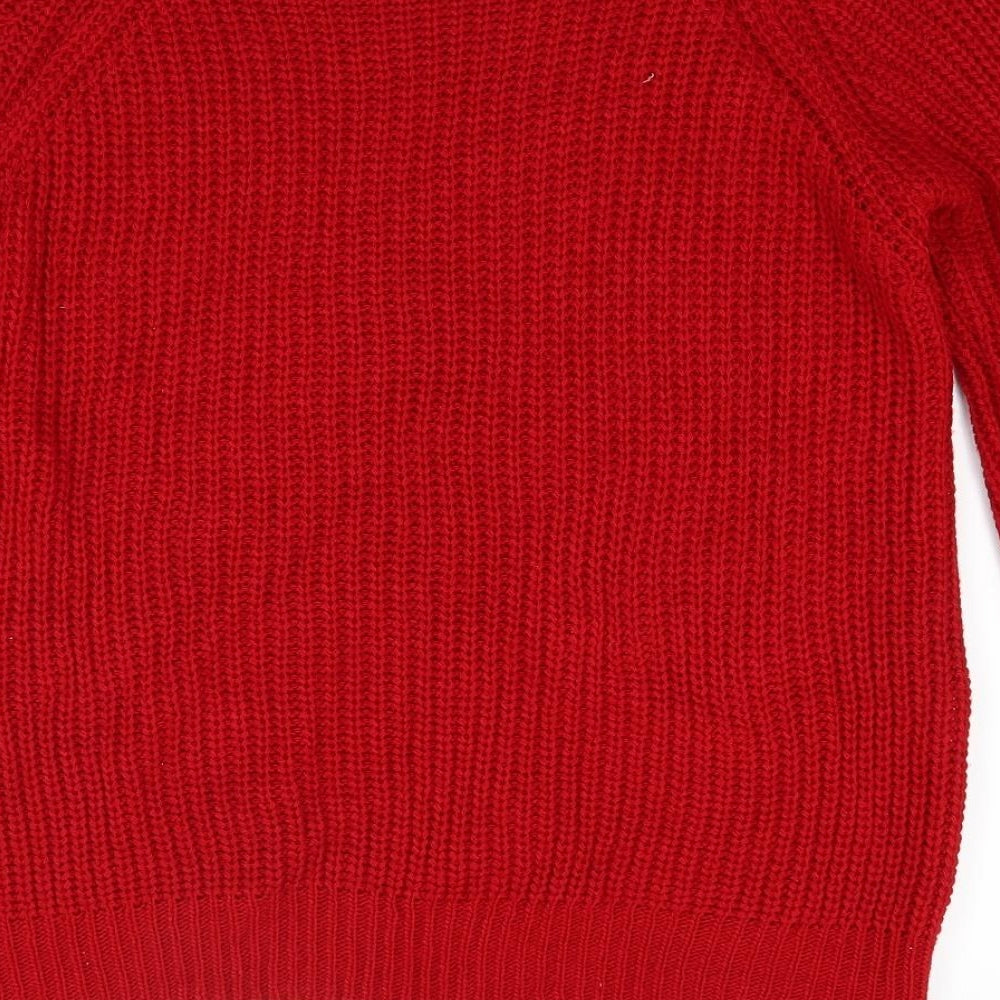 Preworn Womens Red  Knit Pullover Jumper Size M  - Made in Italy