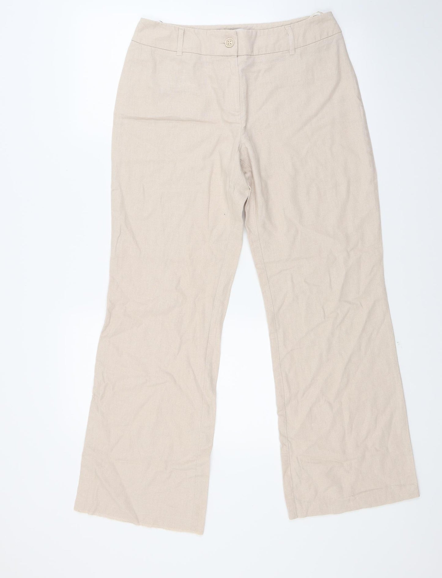 Debenhams Womens Beige   Trousers  Size 10 L26 in