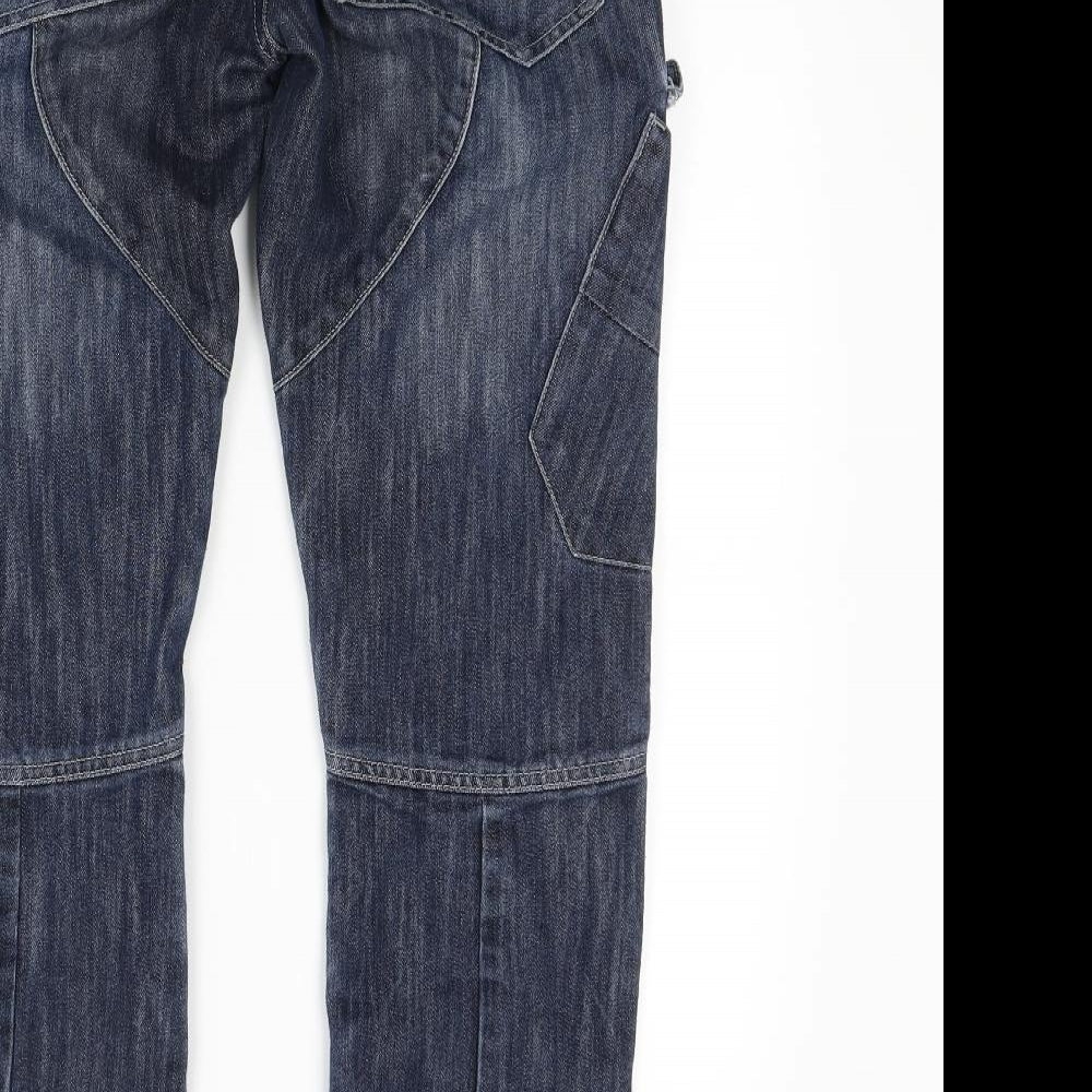 Crosshatch Mens Blue  Denim Straight Jeans Size 32 L30 in