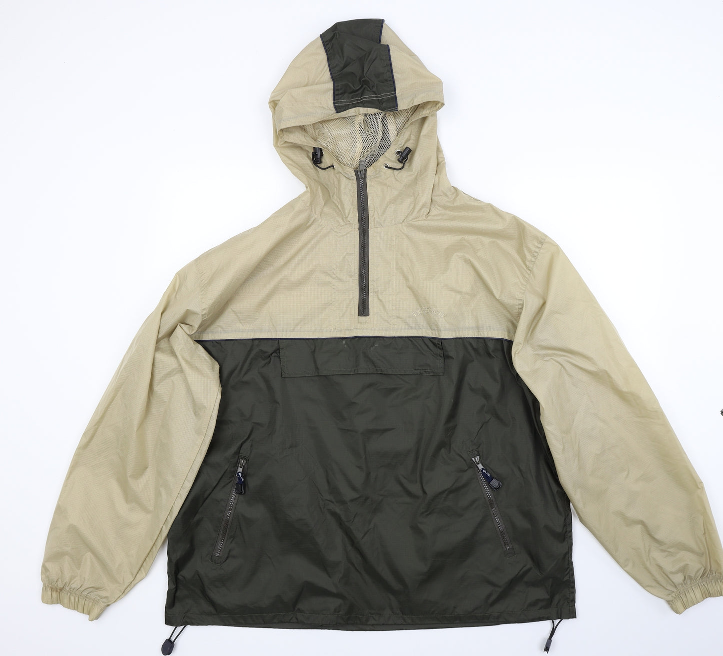Oxford Blue Mens Beige  Canvas Windbreaker Coat Size L