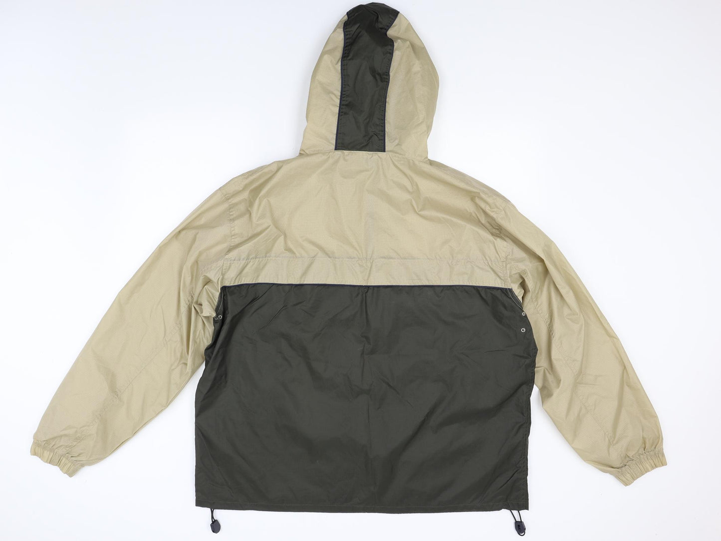 Oxford Blue Mens Beige  Canvas Windbreaker Coat Size L