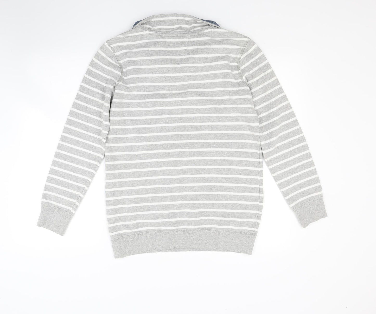 NEXT Womens Grey Striped  Jersey Polo Size 10