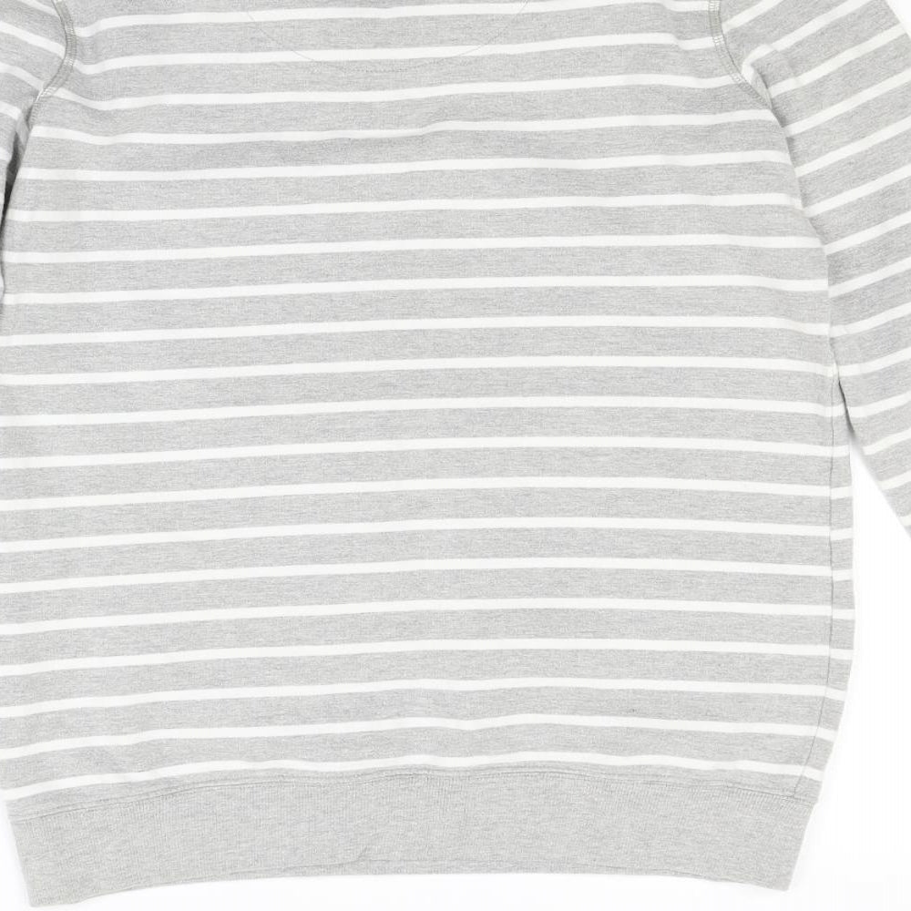 NEXT Womens Grey Striped  Jersey Polo Size 10