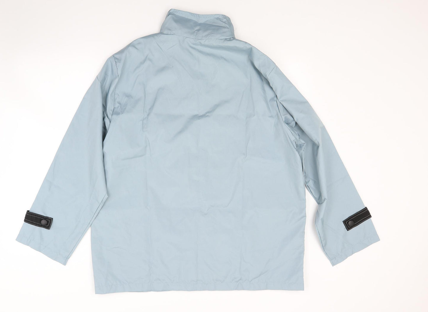 Anne De Lancay Womens Blue  Canvas Anorak Coat Size 16