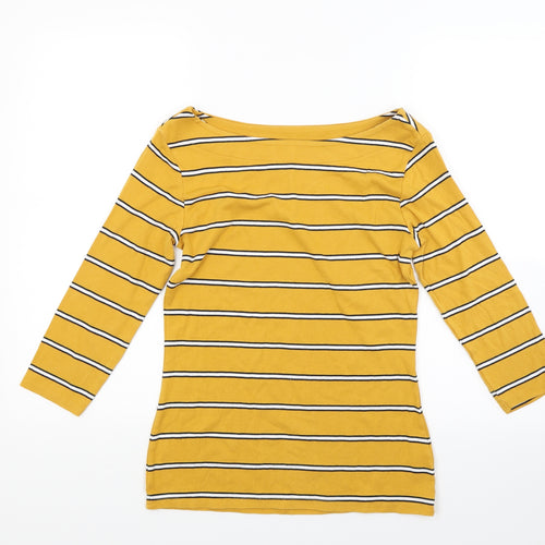Nutmeg Womens Orange Striped  Pullover Sweatshirt Size 10