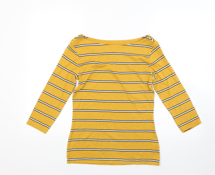 Nutmeg Womens Orange Striped Pullover Sweatshirt Size 10