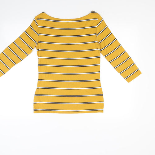 Nutmeg Womens Orange Striped  Pullover Sweatshirt Size 10