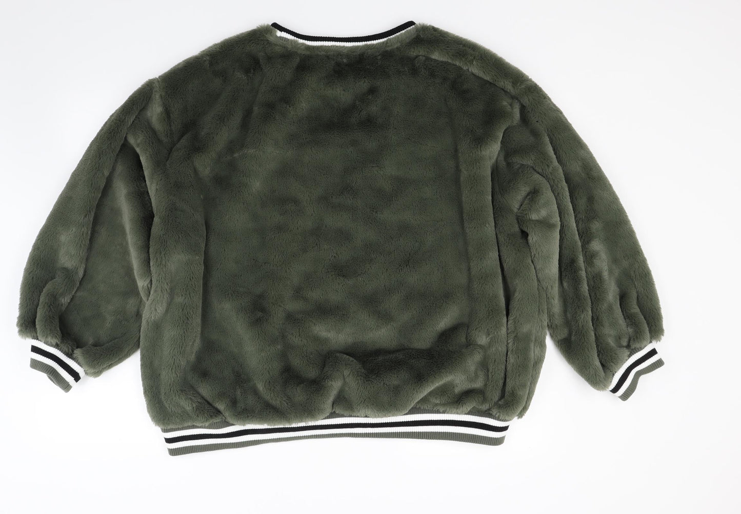Primark Womens Green  Fleece Pullover Sweatshirt Size 18