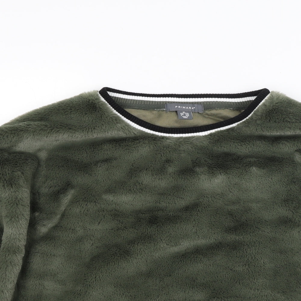 Primark Womens Green  Fleece Pullover Sweatshirt Size 18