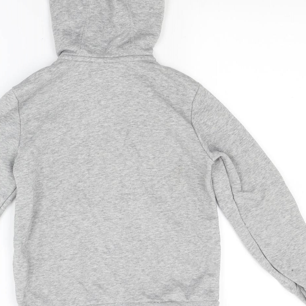 adidas Boys Grey  Jersey Full Zip Hoodie Size 7-8 Years