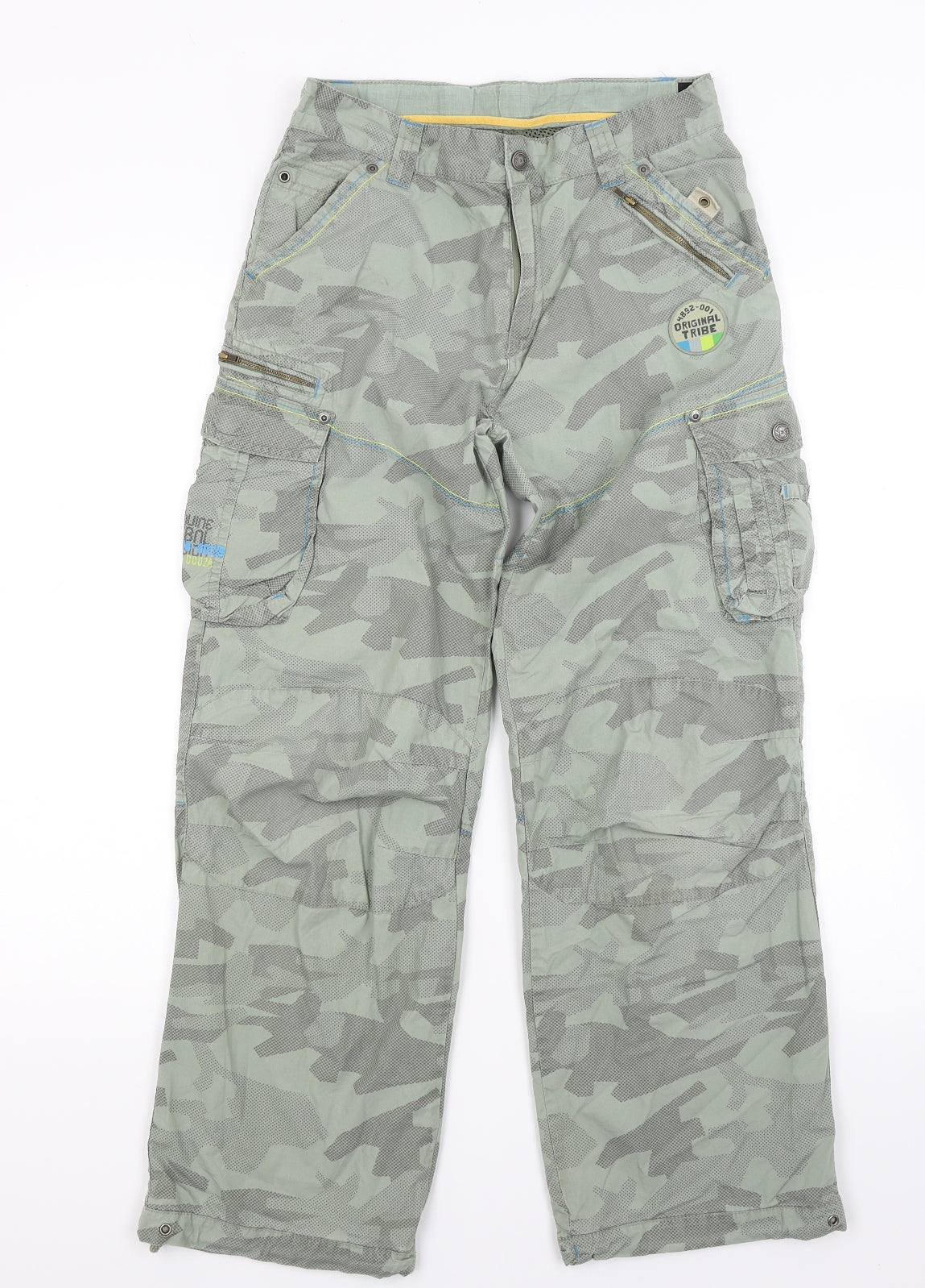 NEXT Boys Green Camouflage  Cargo Trousers Size 12 Years