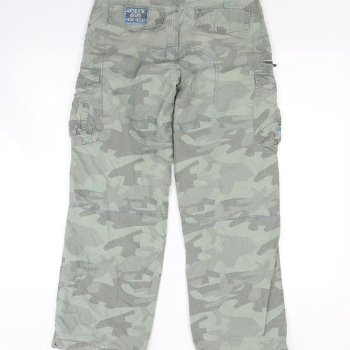 NEXT Boys Green Camouflage  Cargo Trousers Size 12 Years