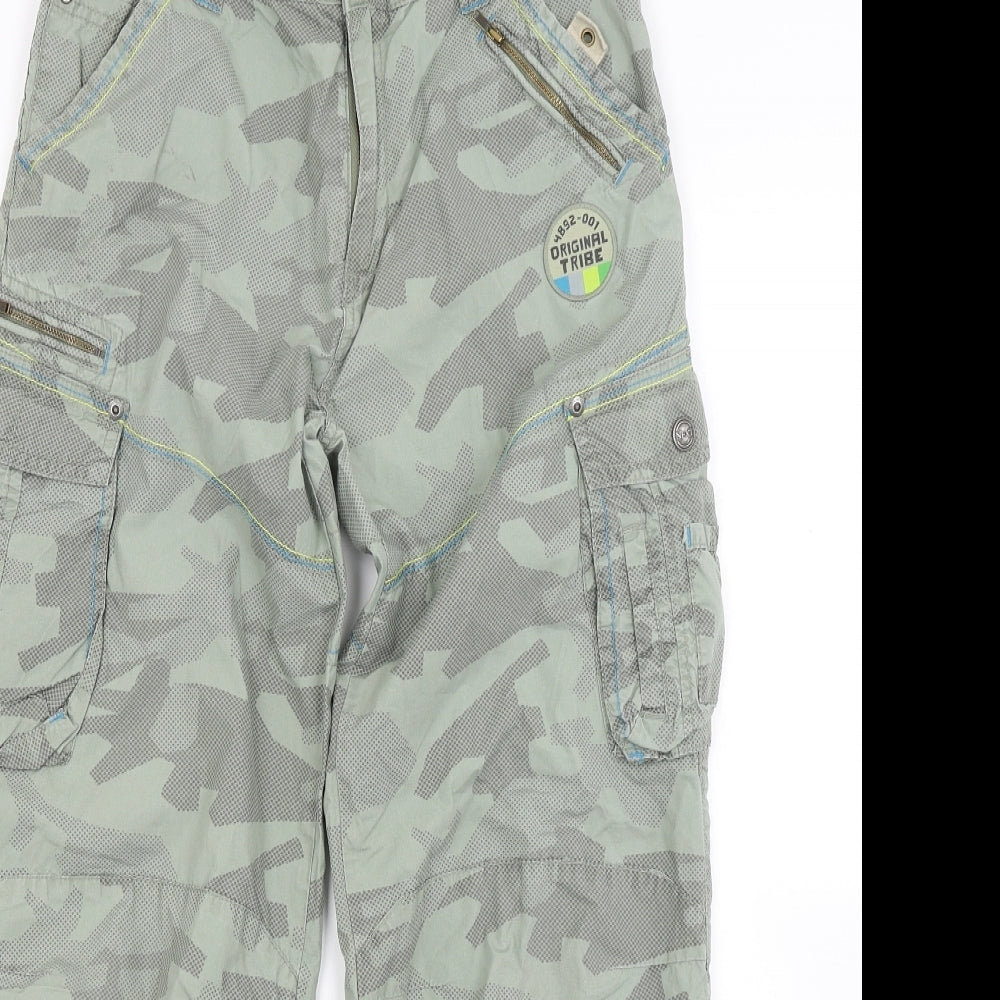 NEXT Boys Green Camouflage  Cargo Trousers Size 12 Years