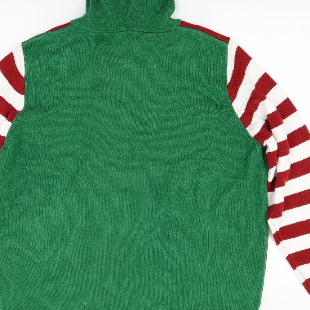 Avenue Mens Green  Knit Pullover Jumper Size L  - Christmas jumper