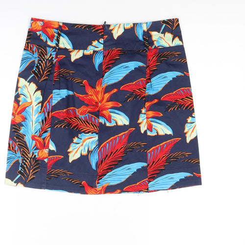 Ad lib Womens Multicoloured Floral  Mini Skirt Size 8