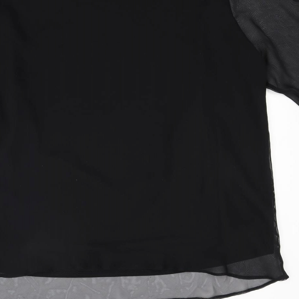 essence Womens Black   Basic Blouse Size 26