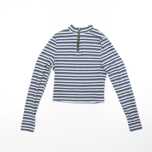 New Look Girls Blue Striped  Pullover Sweatshirt Size 9-10 Years