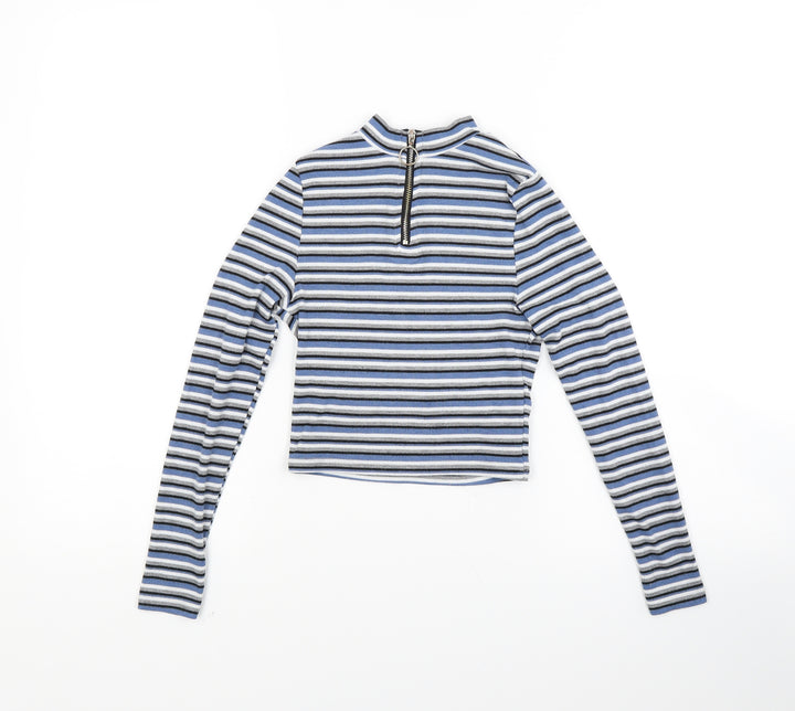 New Look Girls Blue Striped  Pullover Sweatshirt Size 9-10 Years
