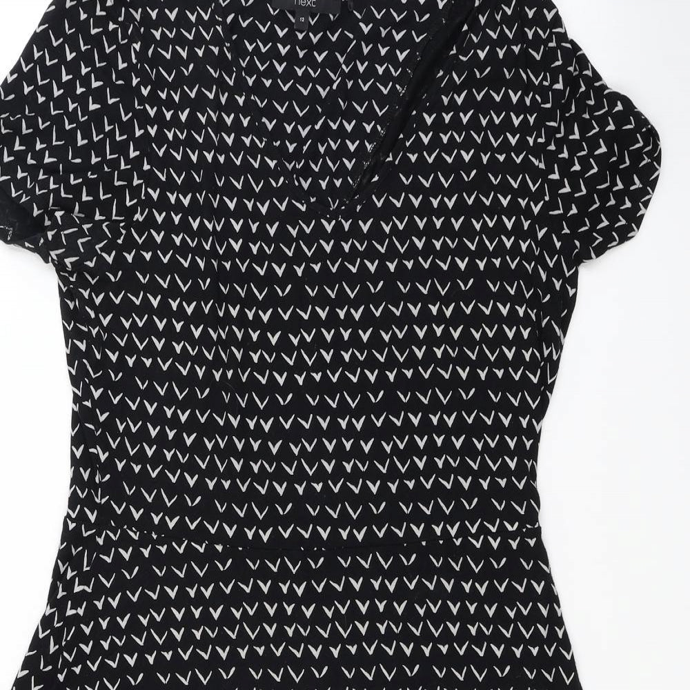 NEXT Womens Black   T-Shirt Dress  Size 12