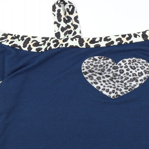 Preworn Womens Blue Animal Print  Pullover Jumper Size XL