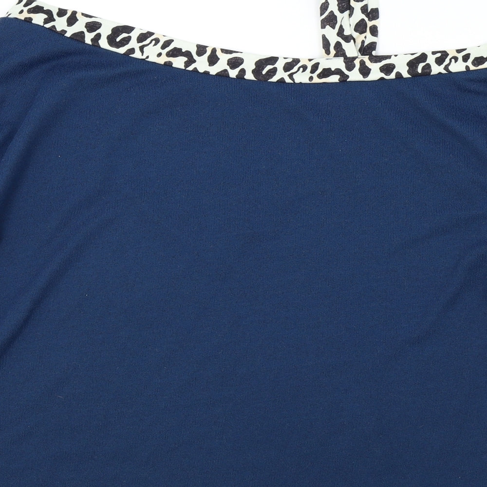 Preworn Womens Blue Animal Print  Pullover Jumper Size XL