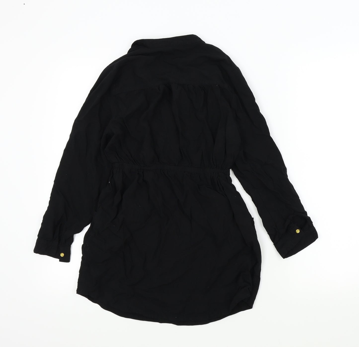 New Look Womens Black Colourblock  Basic Blouse Size 8