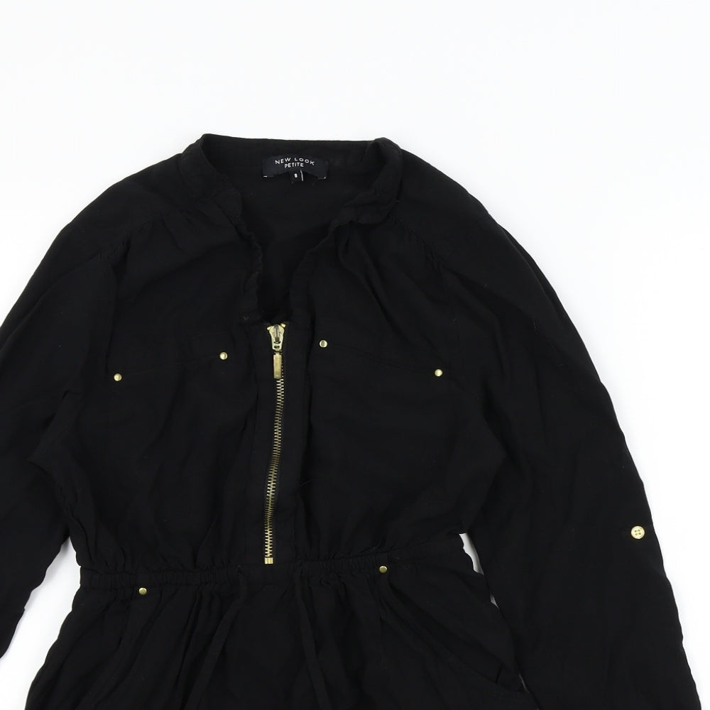 New Look Womens Black Colourblock  Basic Blouse Size 8
