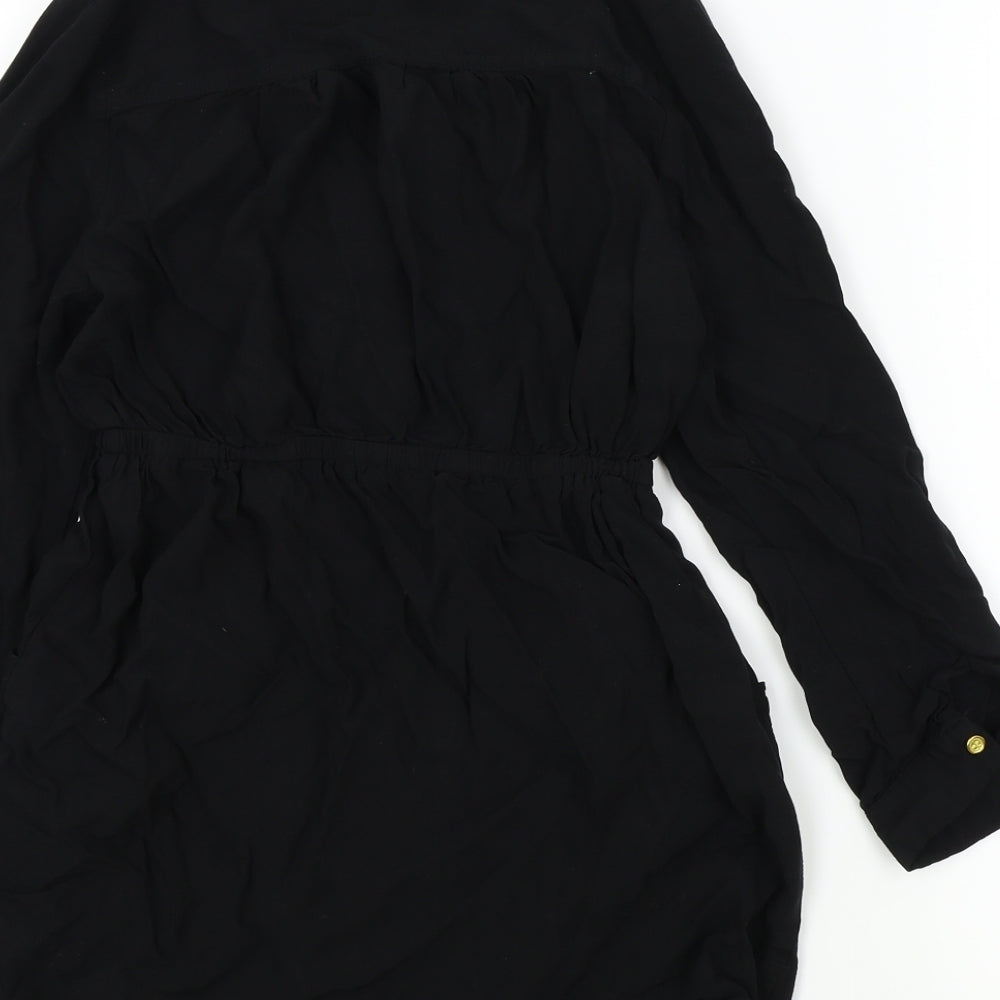 New Look Womens Black Colourblock  Basic Blouse Size 8