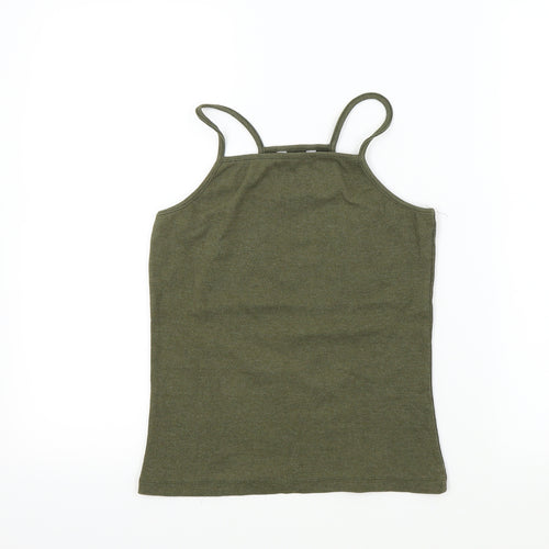 Candy Couture Girls Green Colourblock  Basic T-Shirt Size 15 Years