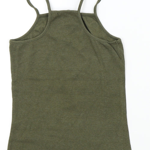 Candy Couture Girls Green Colourblock  Basic T-Shirt Size 15 Years