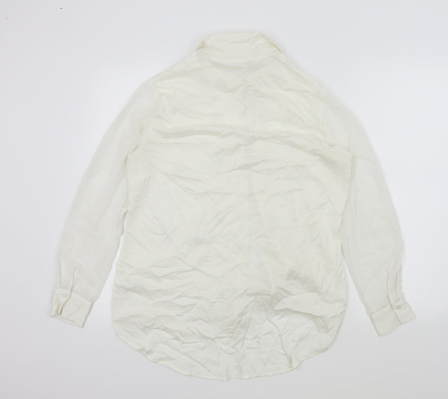 FWM Womens White   Basic Blouse Size 16  - beaded detail