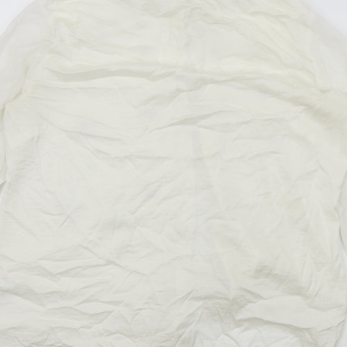 FWM Womens White   Basic Blouse Size 16  - beaded detail
