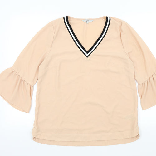 NEXT Womens Beige   Basic Blouse Size 14  - Flare sleeve