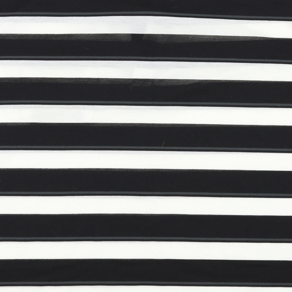 Lucky Mens Black Striped   T-Shirt Size XL
