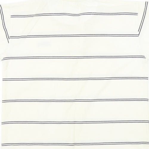 Umbro Mens White Striped   Polo Size M
