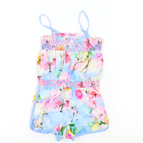 Monsoon Girls Multicoloured Floral  Jumpsuit One-Piece Size 4 Years