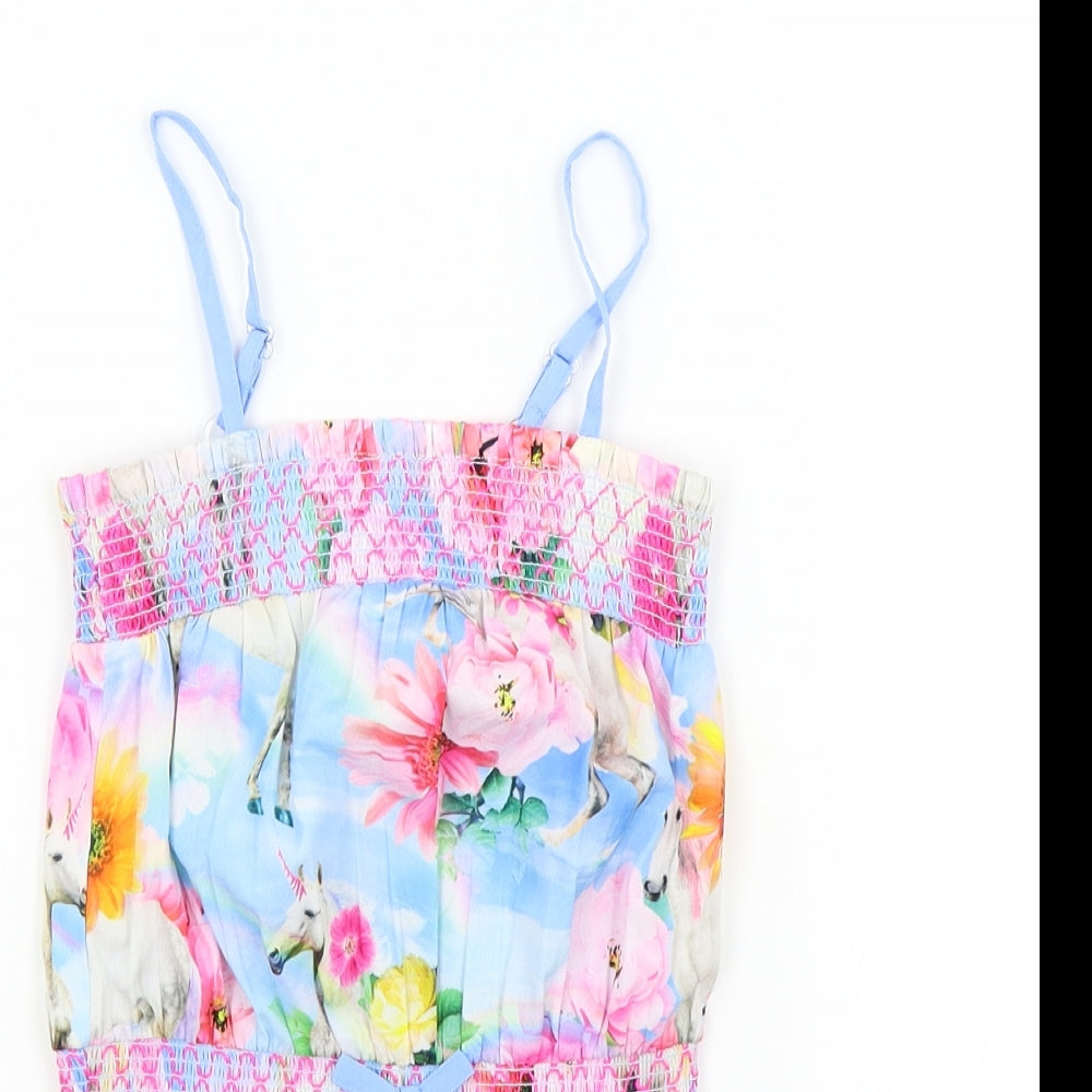 Monsoon Girls Multicoloured Floral  Jumpsuit One-Piece Size 4 Years